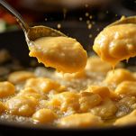 Piccole frittelle che galleggiano e si dorano in una padella con olio abbondante.