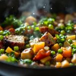 Carne e verdure in padella