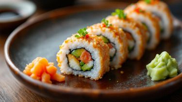 futomaki fritto tagliato a fette