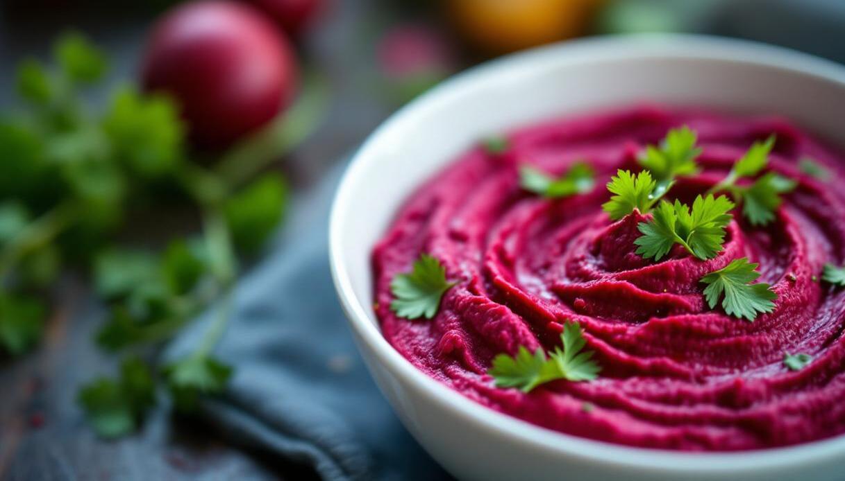 Hummus di barbabietole