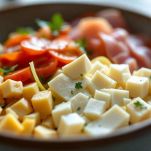 Formaggio e prosciutto cotto