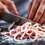 Pulizia dei calamari