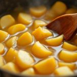 Mele in cottura a fuoco basso