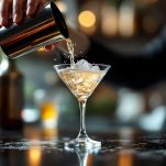 Martini cocktail in bicchiere