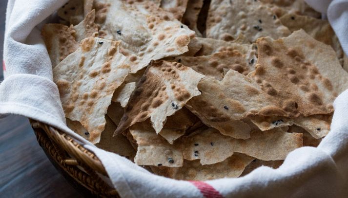 Cesto con pane guttiau