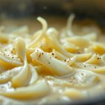 panna e finocchio con sale e pepe