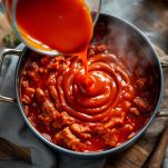 Passata di pomodoro nel ragù napoletano