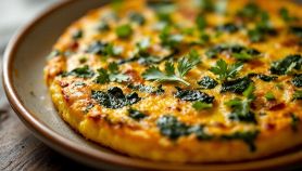frittata di bietole nel piatto