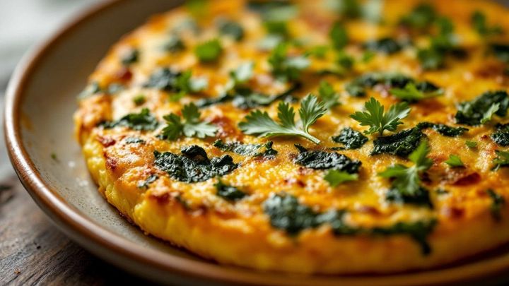 frittata di bietole nel piatto