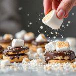Marshmallow sopra il cioccolato