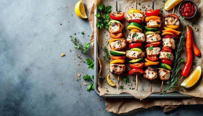 Spiedini di pesce al forno