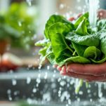 La pulitura degli spinaci