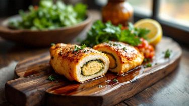 Spinacino affettato con ripieno verde