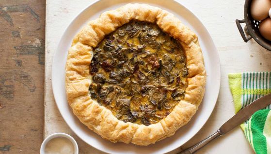 Torta salata con carciofi