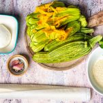 torta di zucchine e suoi fiori