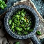 Realizzazione del pesto