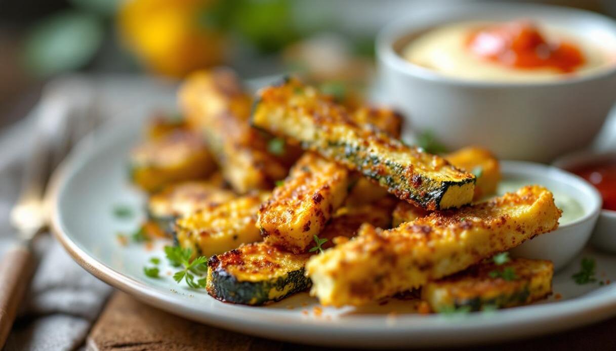 Zucchine impanate al forno