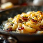 cipolla e acciughe in padella