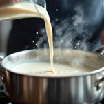Cottura della crema al latte