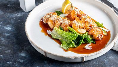 Gamberetti in salsa teriyaki