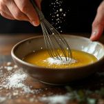 Emulsione olio, sale e pepe