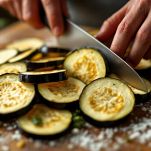 melanzane tagliate a rondelle