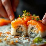 Assemblaggio del nigiri sushi