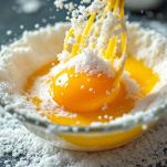 uovo, zucchero e sciroppo d’acero