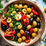 Peperoni alla griglia pronti