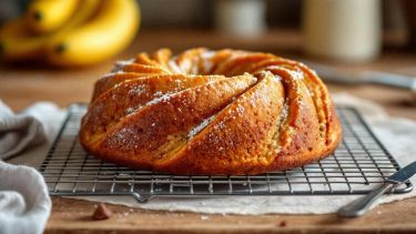 Fette di plumcake alla banana soffice e dorato