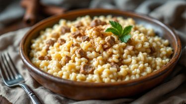impiattamento risotto all'isolana