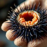 Apertura dei ricci di mare