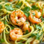 L'aggiunta di gamberetti e prezzemolo