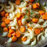 Cipolla e carota in padella