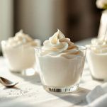 Crema inglese in coppe a raffreddare