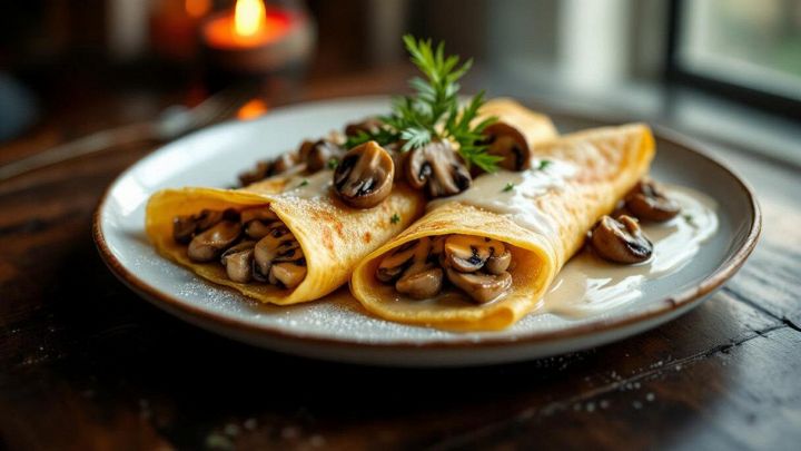 Crêpe ai funghi porcini