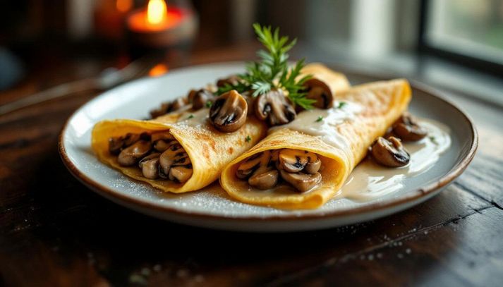 Crêpe ai funghi porcini