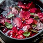 Fiori di ibisco in infusione