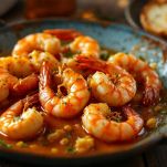 Gamberi al brandy pronti