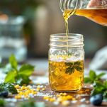 Sciroppo e menta macerata