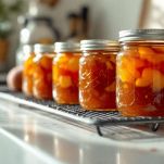 Confettura di pesche pronta