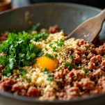 Preparazione del composto di carne