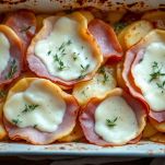 Assemblaggio parmigiana di patate