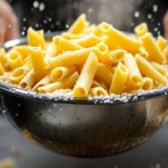 mezze penne cotte per pasta e ceci