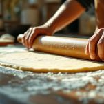 Stesura della pasta frolla con olio