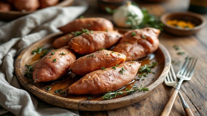 Patate dolci al forno