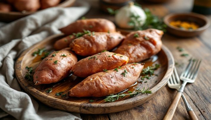 Patate dolci al forno