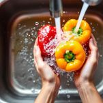 La pulitura dei peperoni