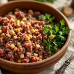 carne macinata per preparazione polpette