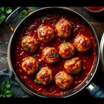 polpette con salsa di pomodoro